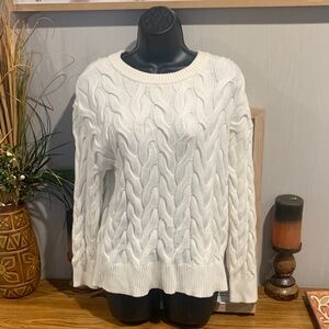 Philosophy Ivory Cable Knit Sweater